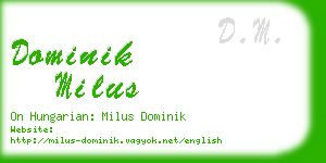 dominik milus business card